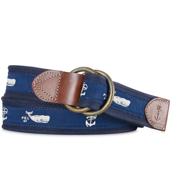 Polo Ralph Lauren Blue Nautical Inspired Webbed Belt